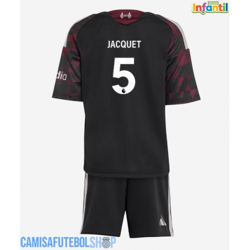 Camisa de time de futebol Liverpool Jeremy Jacquet #5 Replicas 3º Equipamento Infantil 2026-27 Manga Curta (+ Calças curtas)